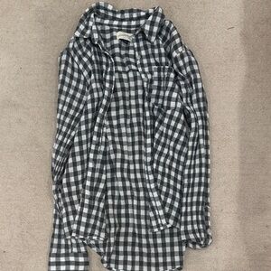 Universal Thread Black and White Checkered Button Down Shirt